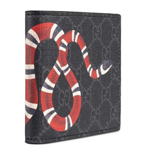 gucci supreme nylon wallet|gucci snakeskin wallet.